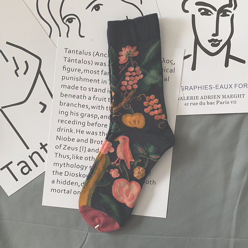 Artisanal Expression Socks with flowers