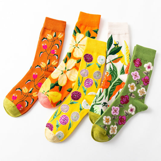 BlossomParade Socks 5 pairs front picture