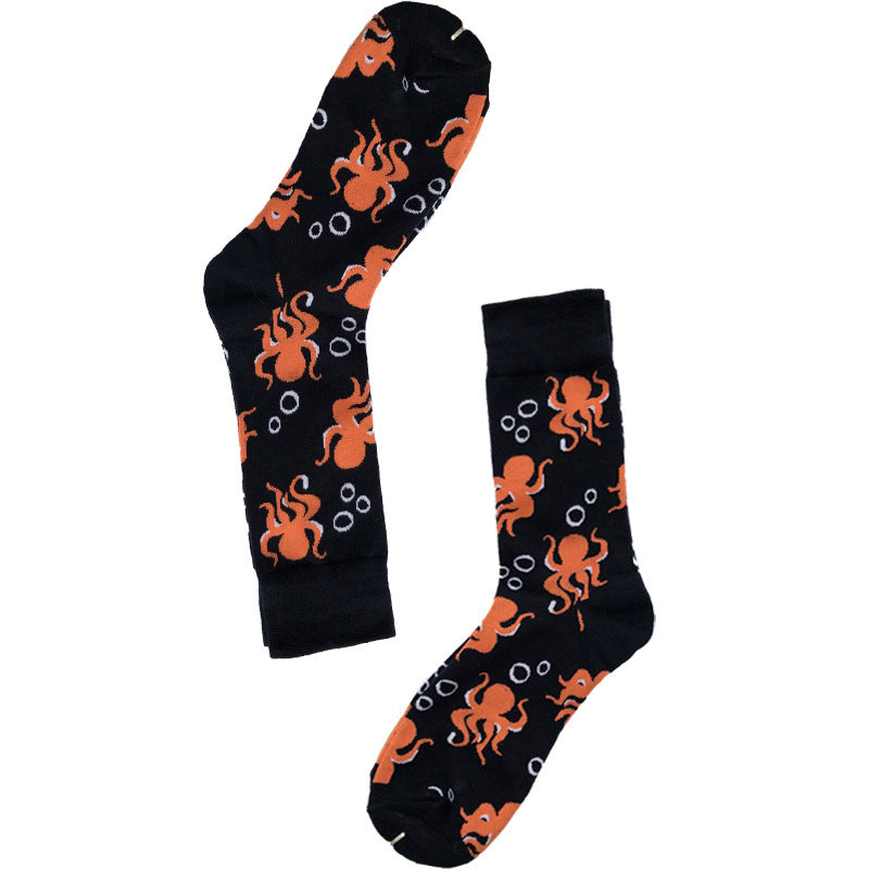 Blossom Parade socks black front picture