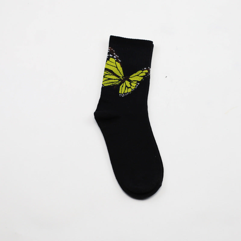 Butterfly Socks in black