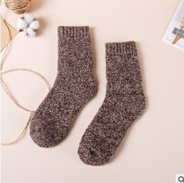 ComfortKnit Plush Socks in coffee color