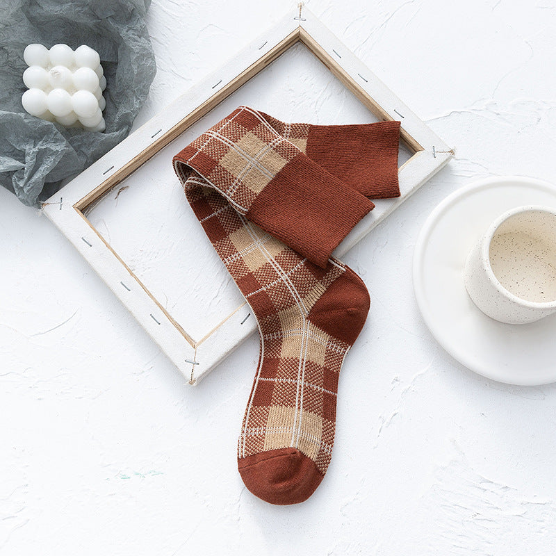 Argyle Comfort socks in brown