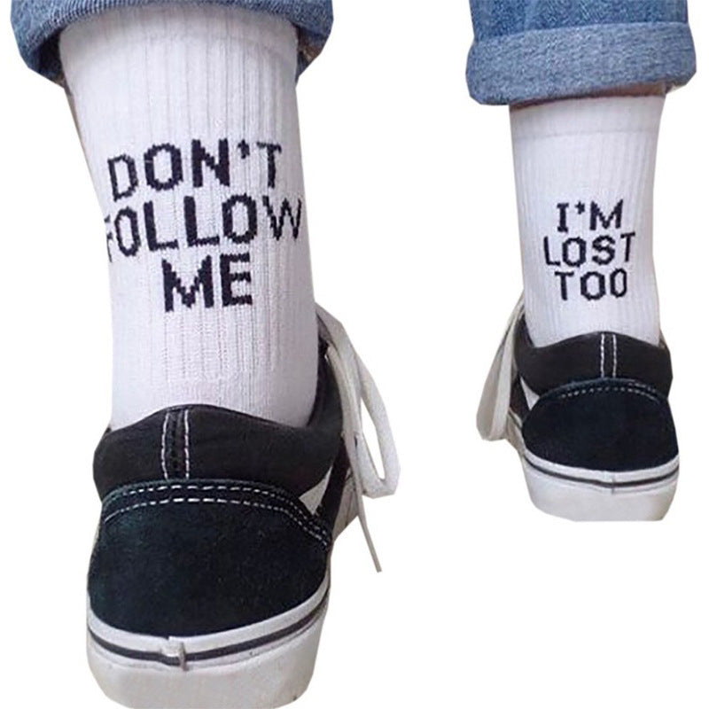 Dont follow me socks