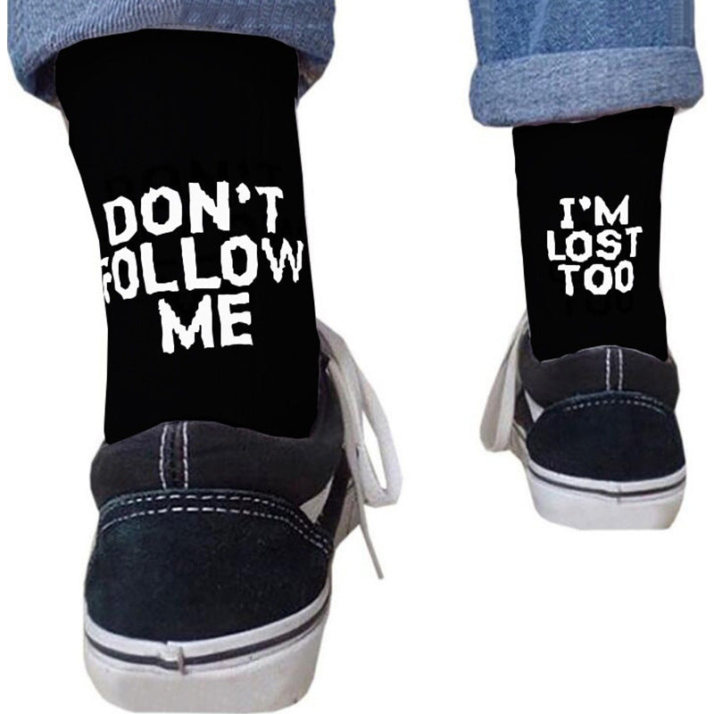 Dont follow me socks