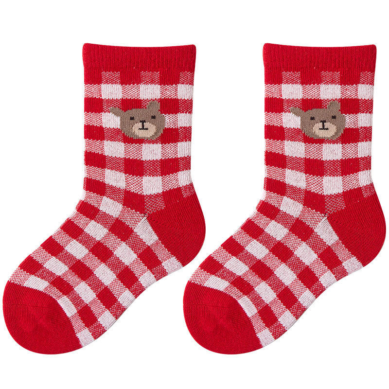 Festive socks red