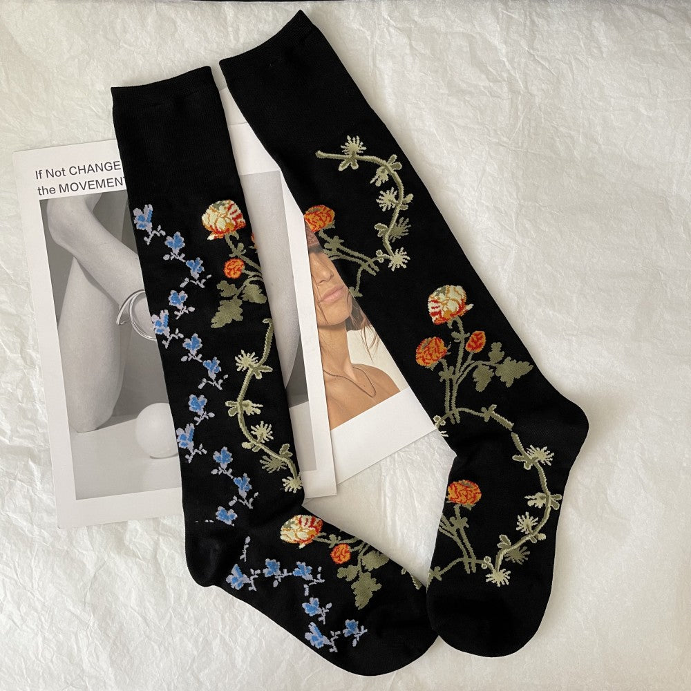 BloomStep Floral socks calf socks