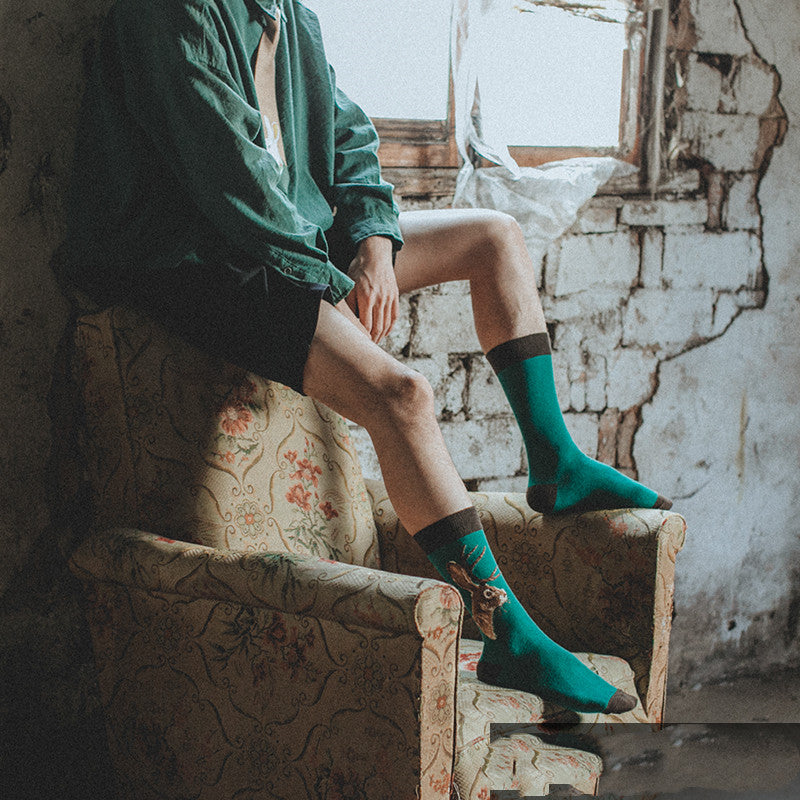 Gentleman's Novelty Socks in Jade green front picture