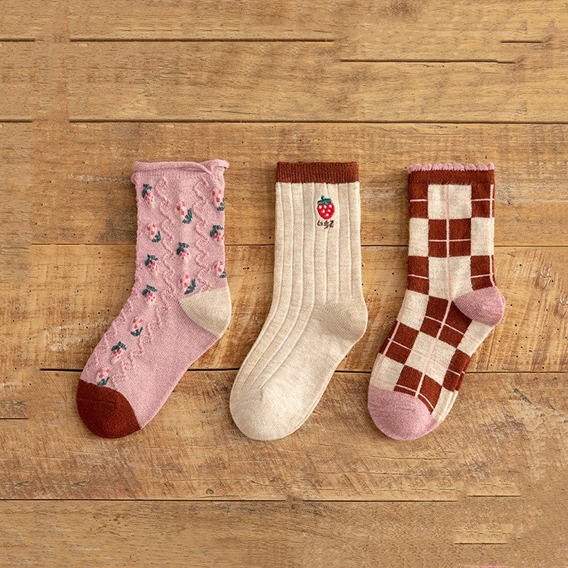 Kid wool socks in pink