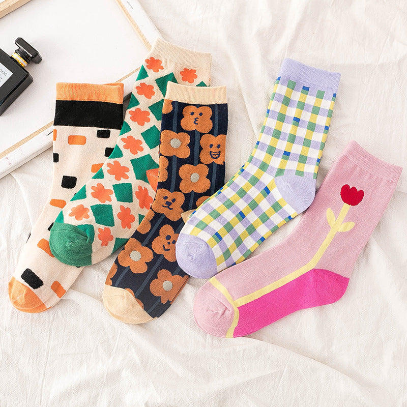 JoyPop Patterned Socks 5 pairs front picture
