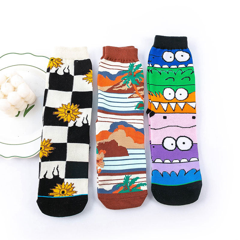 Joyful Trio Crew Socks 3 pairs front picture