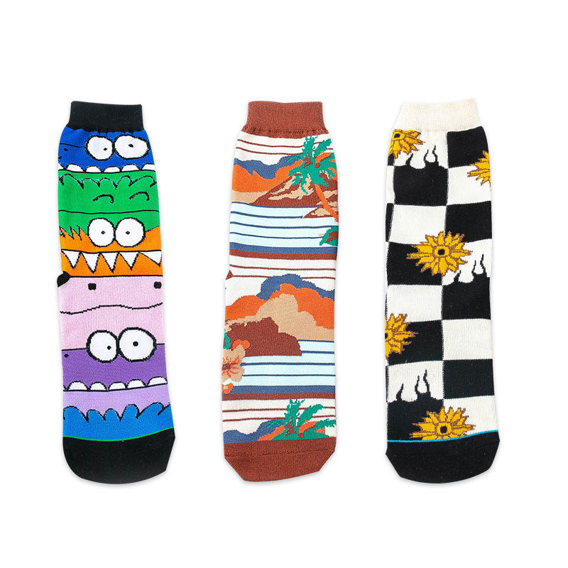 Joyful Trio Crew Socks 3 pairs front picture