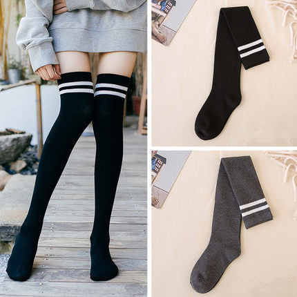 Knee-Highs Collection Socks in a set of black and grey colors