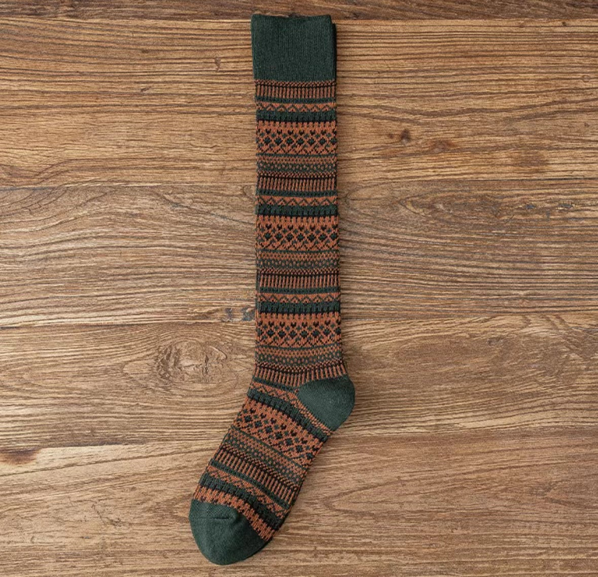 Earthy Knits Socks in green