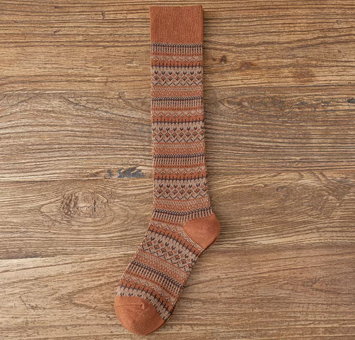 Long socks in brown