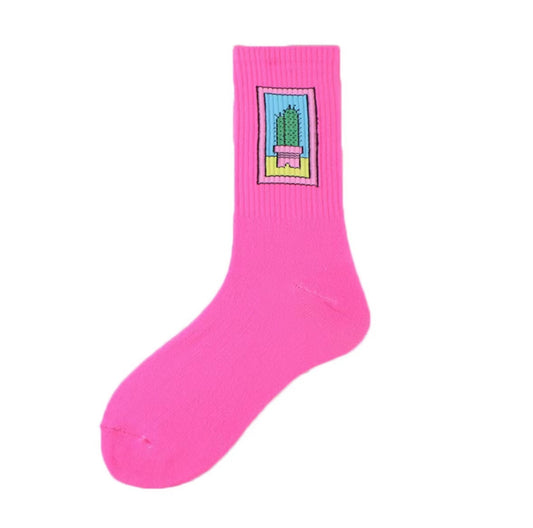 Desert Oasis Socks in pink front picture