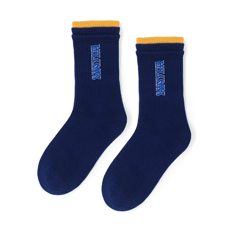 Pop Art Statement Sock in dark blue