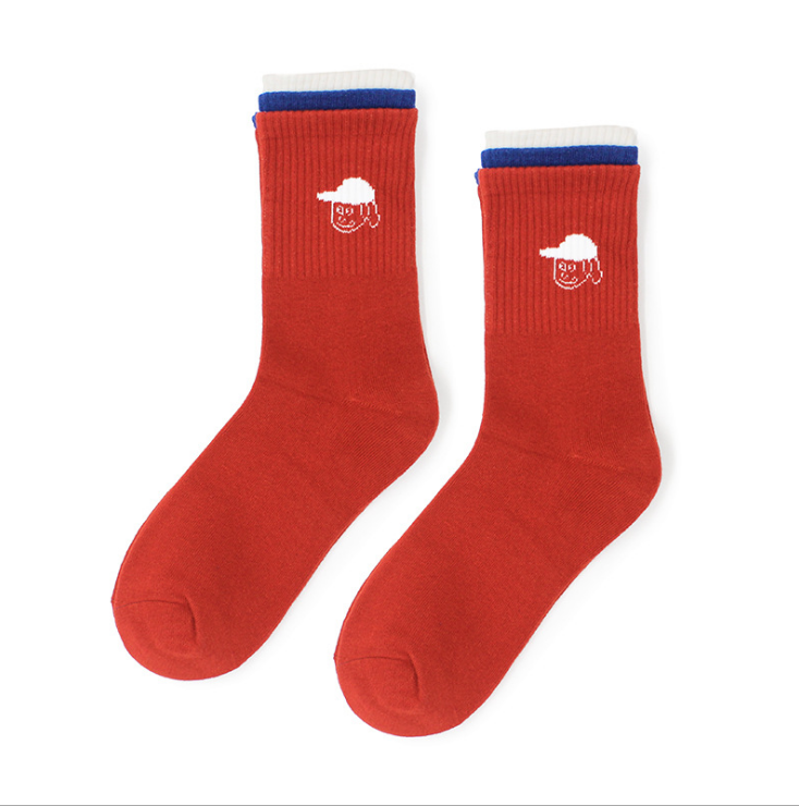 Pop Art Statement Sock in red front picture