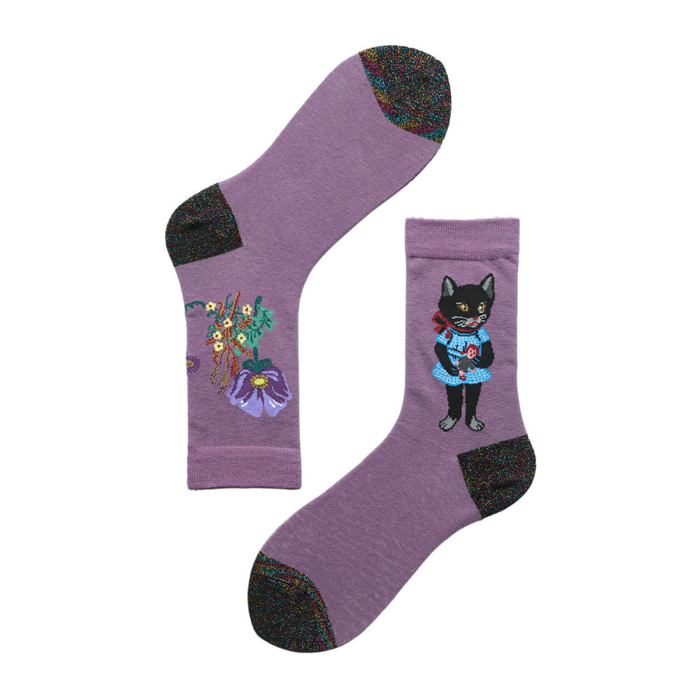 Purlewithcat socks