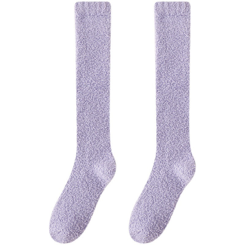Soft Knee high socks in light purple