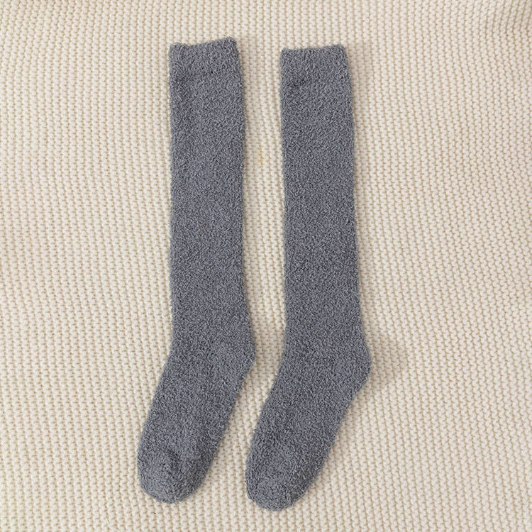 Soft Knee high socks in dark grey