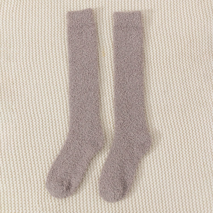 Soft Knee high socks in light brown