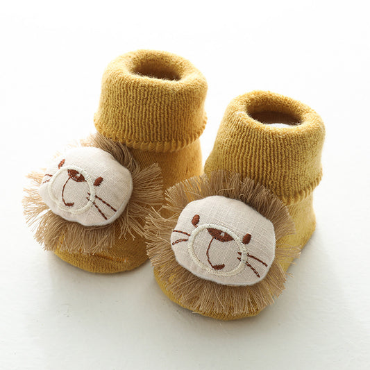 Snuggle Puff Baby Socks in gold brown