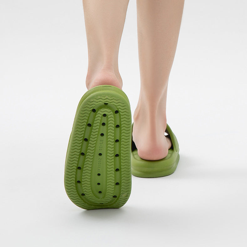 Soft Breeze Slippers in green back picture