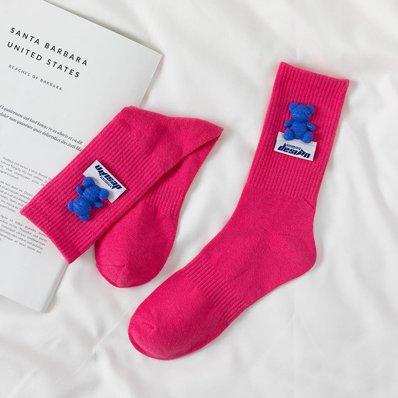 Vibrant Vows Socks in dark pink