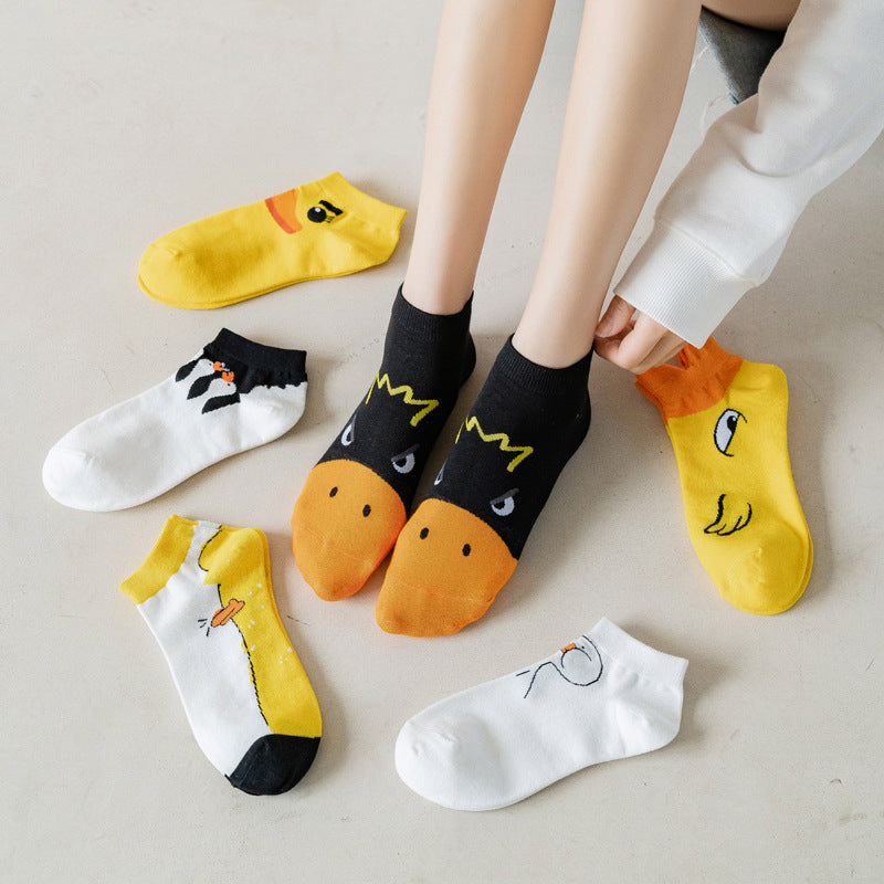 Whimsical Bird Sock Collection in black pront picture