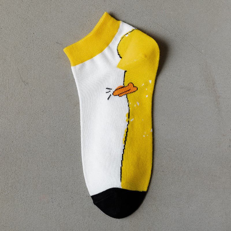 Whimsical Bird Sock Collection in white