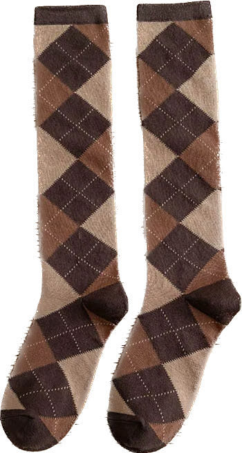 Women Long socks in coffee color