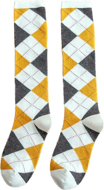 Women long socks in yellow