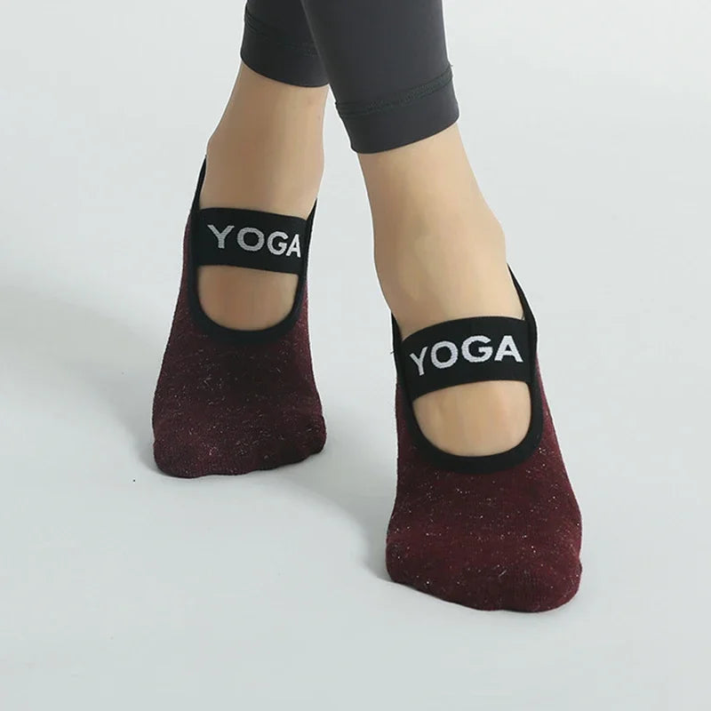 ZenFlex Yoga Socks in Red pront picture