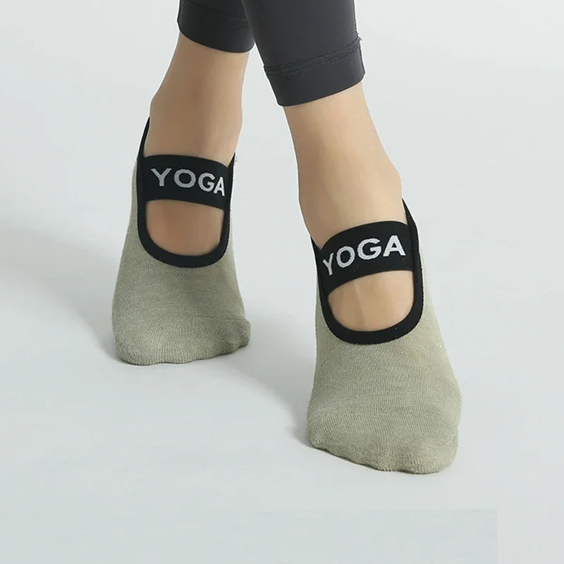 ZenFlex Yoga Socks in Green pront picture